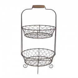 Piętrowa Patera z Koszykami Farmhouse Clayre & Eef