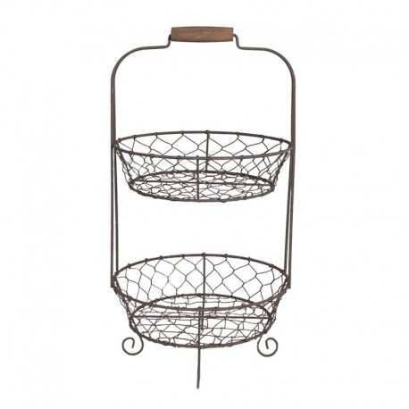 Piętrowa Patera z Koszykami Farmhouse Clayre & Eef