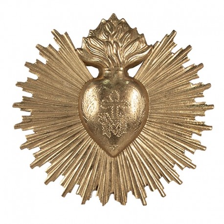Złota Dekoracja Ścienna Serce C Clayre & Eef