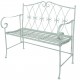 Metalowa Ławka Prowansalska Chic Antique Zielona