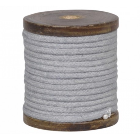 Szklany Lampion Szary Ze Sznurkiem