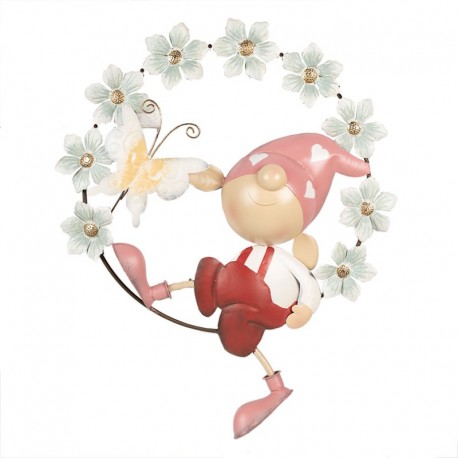 Dekoracja Ścienna Metalowa z Krasnalem Clayre & Eef