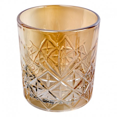 Szklanka w Romby Bursztynowa Clayre & Eef