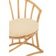 Krzesło w Stylu Boho z Poduszką Brązowe J-Line