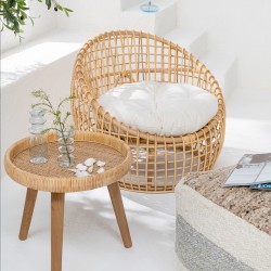 Fotel w Stylu Boho Lise z Poduszką J-Line