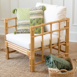 Bambusowy Fotel Elise z Poduchami J-Line