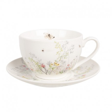 Porcelanowa Filiżanka w Kwiaty Clayre & Eef