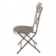 Metalowe Krzesło Prowansalskie Brązowe Clayre & Eef