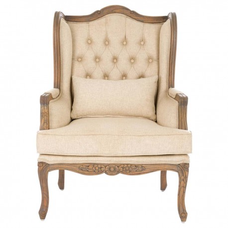 Fotel Uszak w Stylu Prowansalskim B Blanc Mariclò