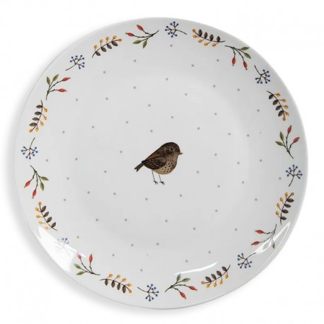 Ceramiczny Talerzyk z Ptaszkiem Clayre & Eef