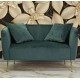 Sofa Glamour Zielona Welurowa Bucarest Mauro Ferretti