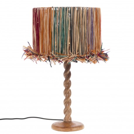 Drewniana Lampa Stołowa C