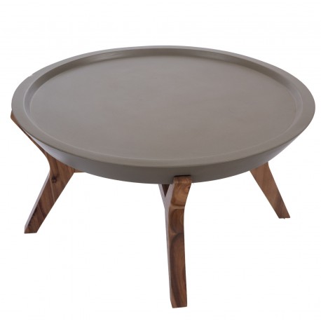 Stolik Kawowy z Betonowym Blatem