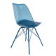 Przezroczyste Krzesło Skandynawskie Retro Niebieskie