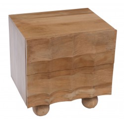 Szafka Nocna Japandi z Drewna Mangowego