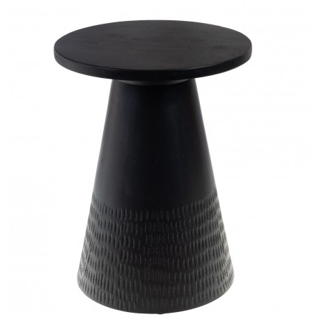 Stolik Japandi z Drewna Mangowego Czarny A