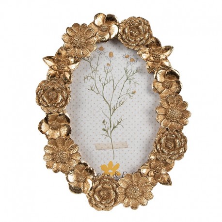 Ramka Na Zdjęcia Złote Kwiaty B Clayre & Eef