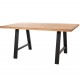 Stół Industrialny z Dębowym Blatem 200 cm A