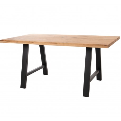 Stół Industrialny z Dębowym Blatem 200 cm A