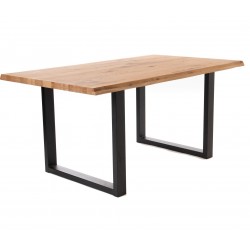 Stół Industrialny z Dębowym Blatem 180 cm B