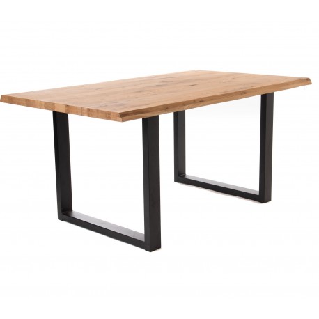 Stół Industrialny z Dębowym Blatem 180 cm B