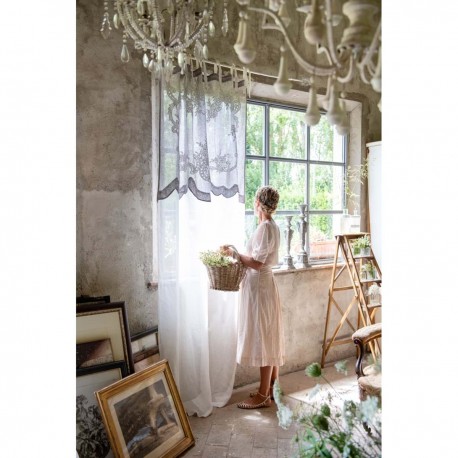 Zasłona w Stylu Francuskim Lniana F