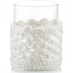 Świecznik z koronką FERRAglass rozm.10x8x7cm.