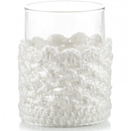 Świecznik z koronką FERRAglass rozm.10x8x7cm.