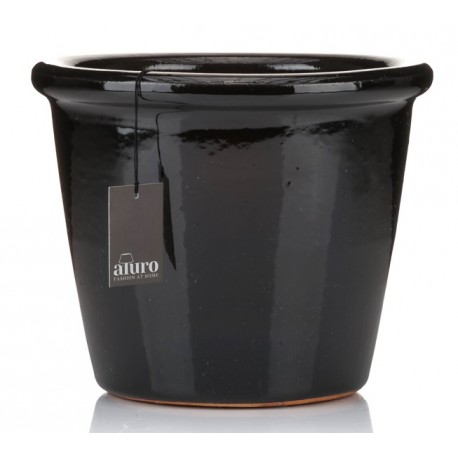 Czarna Osłonka Na Doniczkę Aluro Angio