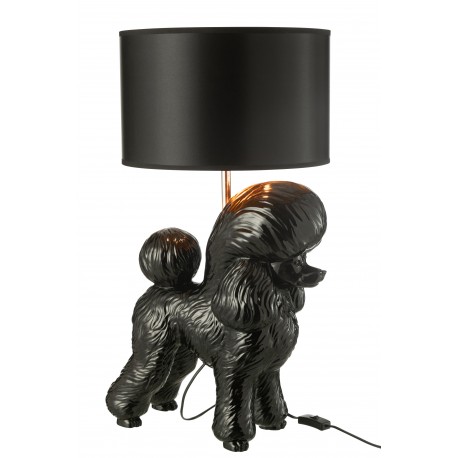 Lampa Stołowa z Pudlem Czarna J-Line
