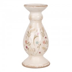 Ceramiczny Świecznik w Kwiaty B Clayre & Eef