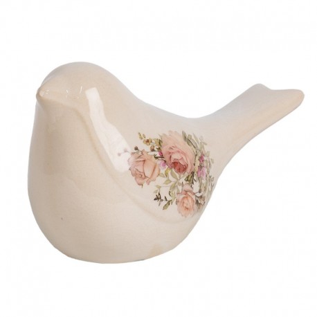 Ceramiczny Ptaszek w Kwiaty F Clayre & Eef