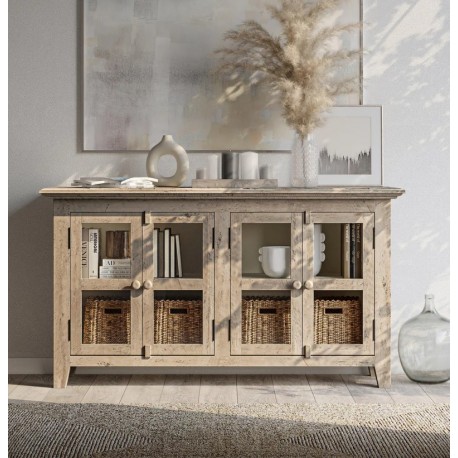 Komoda Rustykalna Przeszklona Avola Brązowa A Livin Hill