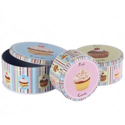 Metalowe Pojemniki Ciasteczka 3szt.