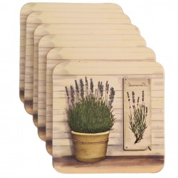 Podkładki Korkowe Pod Kubek Trzy Lawendy