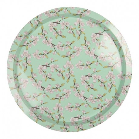 Metalowa Taca w Kwiaty Zielona Clayre & Eef