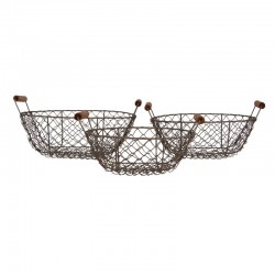 Druciane Kosze 3 szt. Clayre & Eef