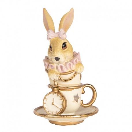 Figurka Królik z Zegarkiem H Clayre & Eef
