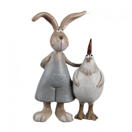 Figurka Wielkanocna Zając z Kurą Clayre & Eef