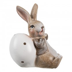 Figurka Wielkanocna Zając z Pisanką A Clayre & Eef