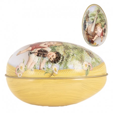 Otwierane Jajko Metalowe D Clayre & Eef