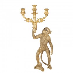 Złoty Świecznik Małpka Clayre & Eef