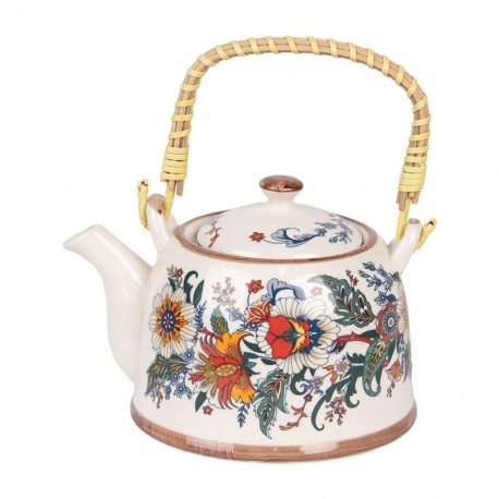 Dzbanek z Zaparzaczem Ceramiczny D Clayre & Eef