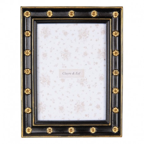 Ramka Na Zdjęcie Ozdobna Czarno-Złota B Clayre & Eef