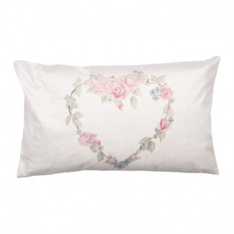 Poszewka Na Poduszkę Ozdobna z Sercem A Clayre & Eef