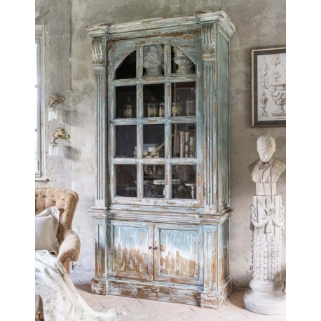 Witryna w Stylu Prowansalskim Postarzana Blanc Mariclo