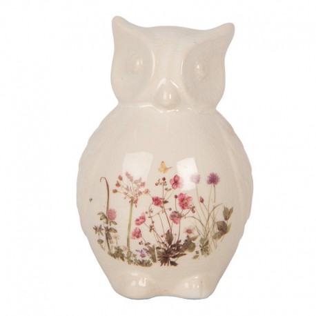 Ceramiczna Sowa w Kwiaty C Clayre & Eef