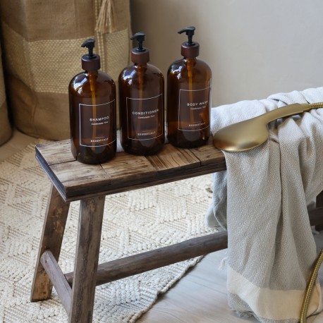 Butelka Na Szampon z Dozownikiem Szklana Chic Antiue 1000 ml