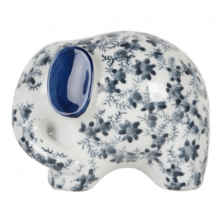Ceramiczny Słonik w Kwiaty A Clayre & Eef