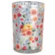 Szklany Lampion Na Tealight w Kwiaty B Clayre & Eef